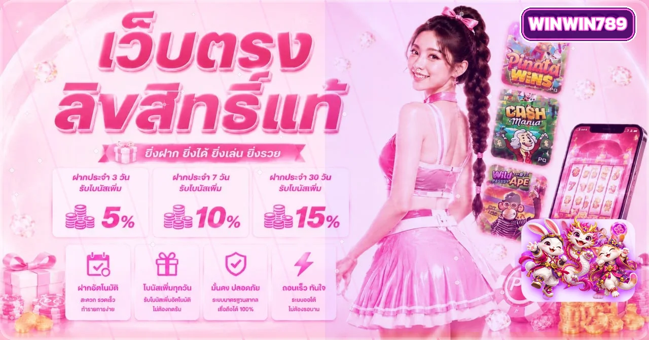 สล็อตออนไลน์ WINWIN789 พร้อมโบนัสและเกมยอดนิยม